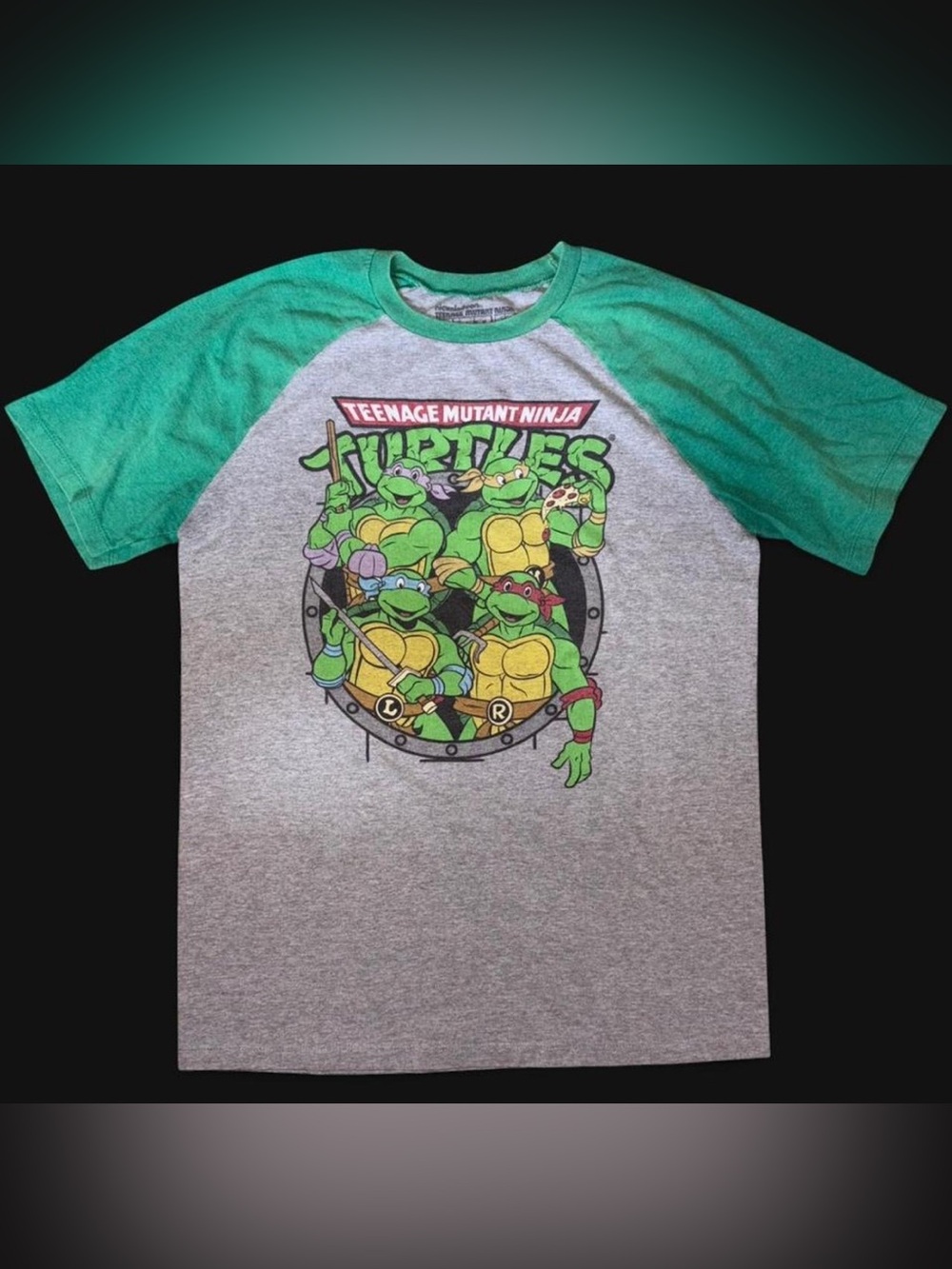 Nickelodeon Teenage Mutant Ninja Turtles Raglan Tee - Green, Gray